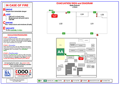 School Example Evacuation Map